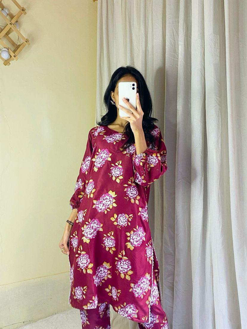 Gulaab printed 2pcs