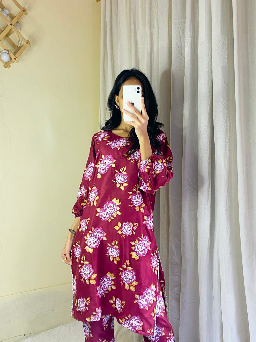 Gulaab printed 2pcs