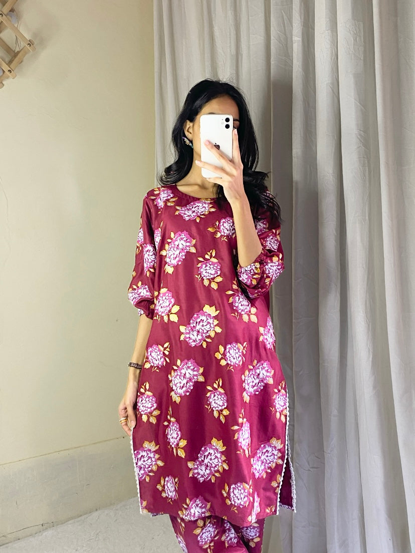 Gulaab printed 2pcs